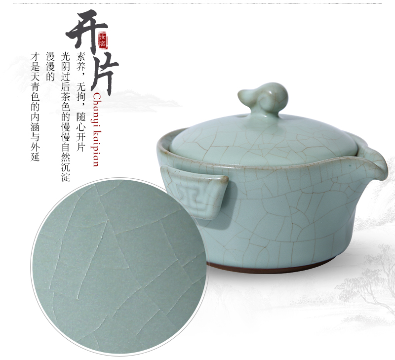 Beautiful home to open the slice your up with ruyi hand grasp lid bowl of tea bowl checking ceramic single office teapot