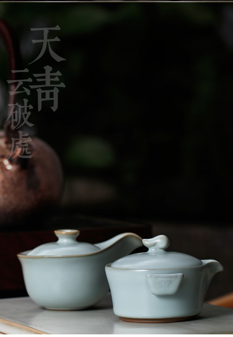 Beautiful home to open the slice your up with ruyi hand grasp lid bowl of tea bowl checking ceramic single office teapot