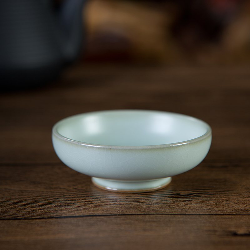 Your up ceramic kung fu tea cups round pearl lotus cup checking porcelain sample tea cup ice crack glaze can keep open beautiful home