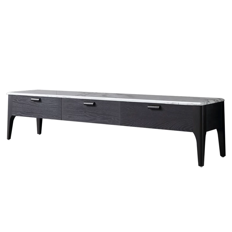简欧宫庭 Solid wood TV cabinet coffee table combination living room simple modern designer furniture and minimalist cabinet