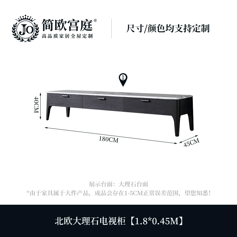 简欧宫庭 Solid wood TV cabinet coffee table combination living room simple modern designer furniture and minimalist cabinet