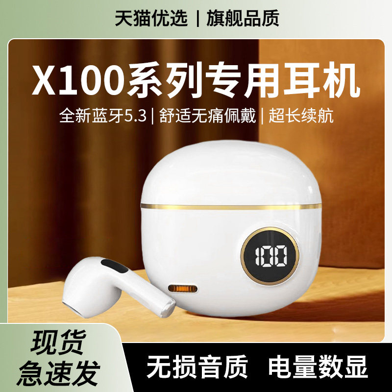 适用vivox100蓝牙耳机高音质pro无线2025爆款入耳式降噪高配专用