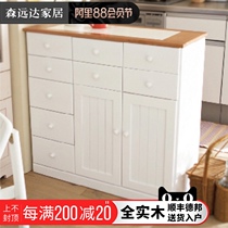 Solid wood dining side cabinet Modern simple locker Living room cabinet Dining room preparation cabinet whole set