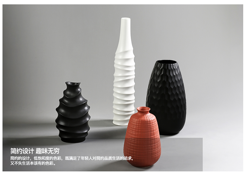 BEST WEST geometric creative ceramic vase is placed between example vase decoration light key-2 luxury home sitting room