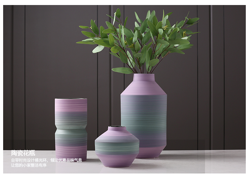 BEST WEST light much creative ceramic vase large household dry flower arranging flowers is the sitting room adornment is placed on the ground