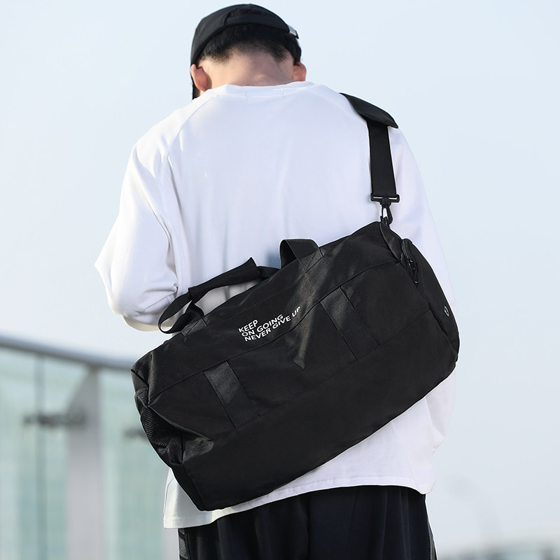 Fitness Bag Sports Training Bag Men Large Capacity Business Trip Single Shoulder Inclined Satchel Travel Bag Dry And Wet Separation Luggage Bag