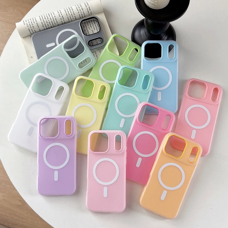 Simple Jelly Shell Two-In-One Magnetic Case Suitable for iPhone 17 Pro Max, Apple 161514131211, Xiaomi 17 Pro Max, Huawei Mate 80, Pura 70, 60, Redmi Reno 15