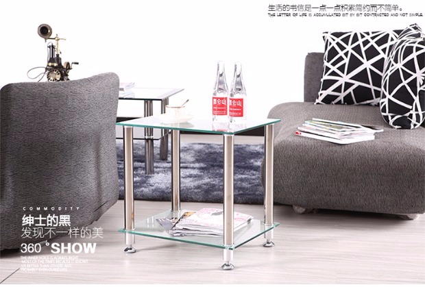 Multilayer góc vuông một vài nhỏ bàn cà phê sofa phòng khách hiện đại nhỏ gọn phía kính sành điệu một vài đồ nội thất căn hộ nhỏ - Bàn trà bàn ghế sofa gỗ