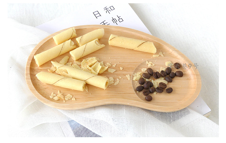 Ferris Lane Nhật Bản Handmade Nhật ký Tấm Cao su Sáng tạo Gỗ Món tráng miệng Trái cây sấy khô Chiều trà Khay nĩa gỗ