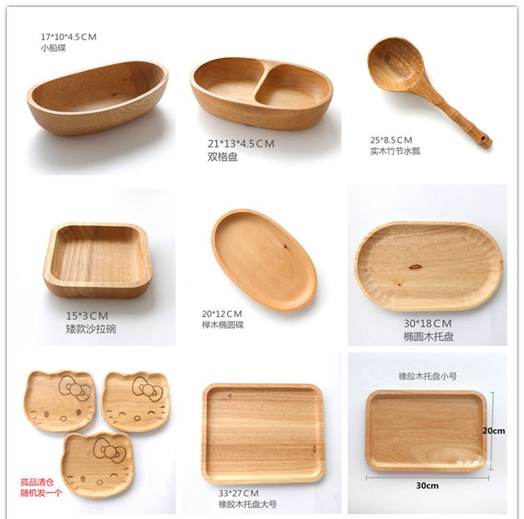 Ferris Lane Creative Gỗ Món Ăn Món Ăn Bằng Gỗ Bát Gỗ Micronized Bộ Đồ Ăn Bằng Gỗ Tráng Miệng Trái Cây Tấm Gỗ Khuyến Mãi khay đựng trà bằng gỗ