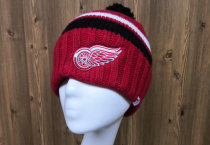 Single NHL Detroit Red Wings embroidered logo wool warm hat winter knitted hat cold hat 1223-17-1