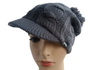 2 OR gray label woven flower woolen warm hats with brim woolen hats knitted cold hats A111-40