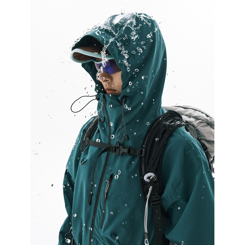 Wooye Outdoor Mountain-Style Three-Proof Hiking and Mountaineering Jacket 3L Fully Taped Hardshell Jacket Wooye Outdoor Mountain-Style Three-Proof Hiking and Mountaineering Jacket 3L Fully Taped Hardshell Jacket