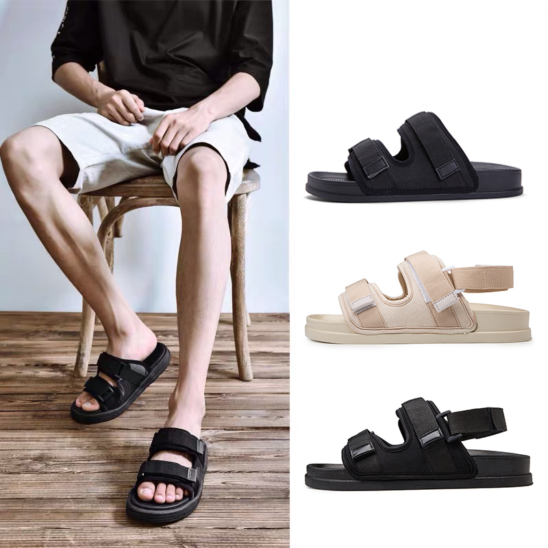 Men's slippers 2023 new summer outdoor leisure beach sandals Dual-use trendy Korean version personality outside wearing cool tug-Taobao