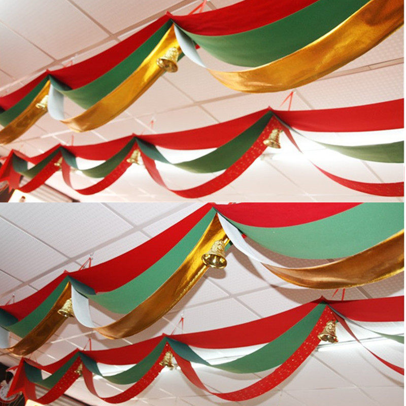 Festive Wave Colourful Flags Ribbon opening Shop Shops Celebrating the Top Decorations Mall arranged mobile phone Jewelry Gold Shop Hanging Banner
