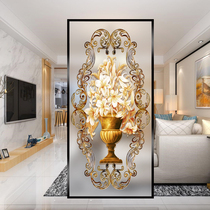 Living room art glass screen simple modern light luxury bathroom partition European style entrance bedroom blocking customization