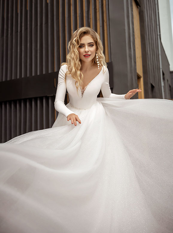 Satin Wedding Dress 2022 New Bridal Main Wedding Dress Palace Wind Out of the High Texture Little Subminimalist TEMPERAMENT