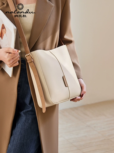 纳兰杜 Сумка через плечо, вместительная и большая сумка для телефона, изысканный стиль, 2023, из натуральной кожи