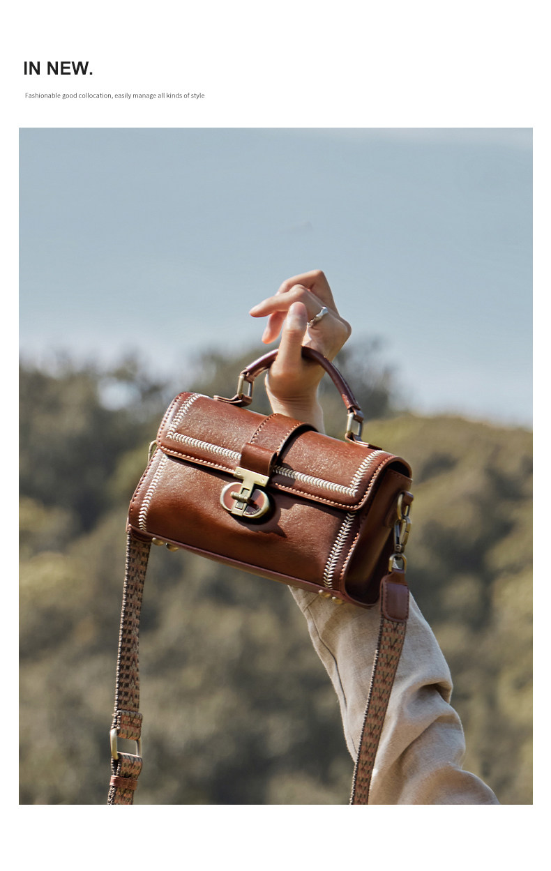  Летняя сумка через плечо, небольшая сумка, изысканный стиль, подарок на день рождения, из натуральной кожи Nalan du 