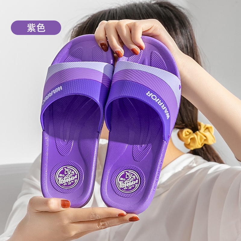 Purple [Anti Slip Thick Bottom] ❤Warrior  slipper female summer Wear out non-slip household ma'am Thick bottom indoor summer Deodorization At home Shower Room take a shower Sandals