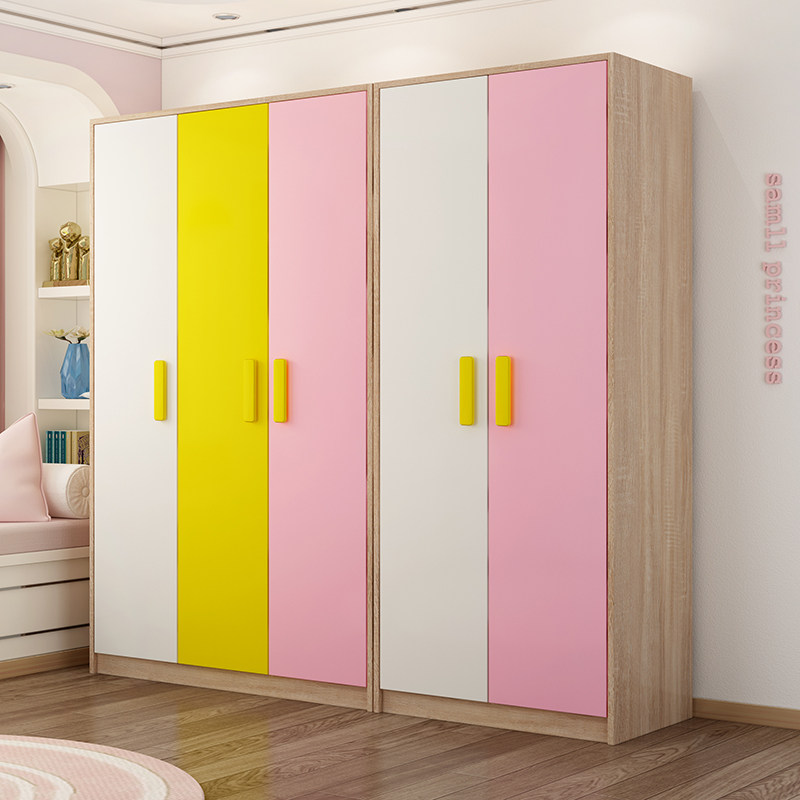 Children's wardrobe Nordic simple cabinet boy girl child two door three wardrobe children's room baby baby wardrobe