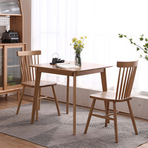 Rongyu Haoting solid wood table simple modern dining table European beech table Nordic restaurant small apartment square table