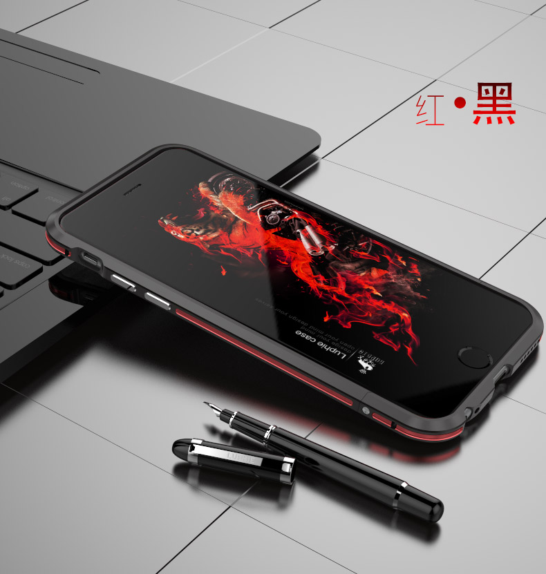 Luphie Bicolor Blade Sword Slim Light Aluminum Bumper Metal Shell Case for Apple iPhone 6S Plus/6 Plus & iPhone 6S/6