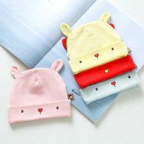 Newborn baby hat spring and autumn infant newborn 0-6 months halogen door cap 3 male and female baby thin cotton tire cap