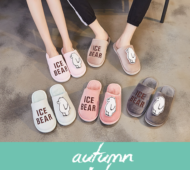 Hãy chịu dễ thương sàn trần Hoa hậu Bãi Xiong kéo vài phim hoạt hình dép dép bông mùa đông nhà nội thất dành cho nam giới - Trang chủ dép đi nhà vệ sinh