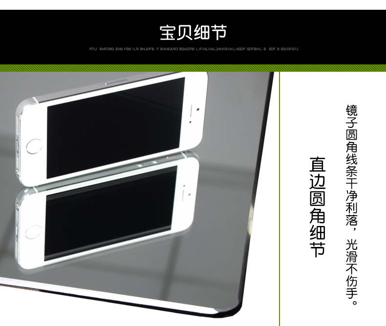 Wu Fuxing chống cháy nổ gương tường gương HD bạc gương tròn không khung dán tường treo cơ thể phù hợp gương - Gương gương đứng soi toàn thân
