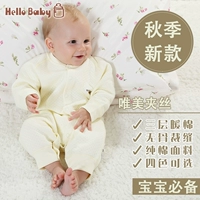 Quần áo trẻ em mùa thu và mùa đông Trẻ sơ sinh quần áo cotton cotton 0-6 tháng ấm áp dày tay áo dài nam nữ quần áo thể thao trẻ em