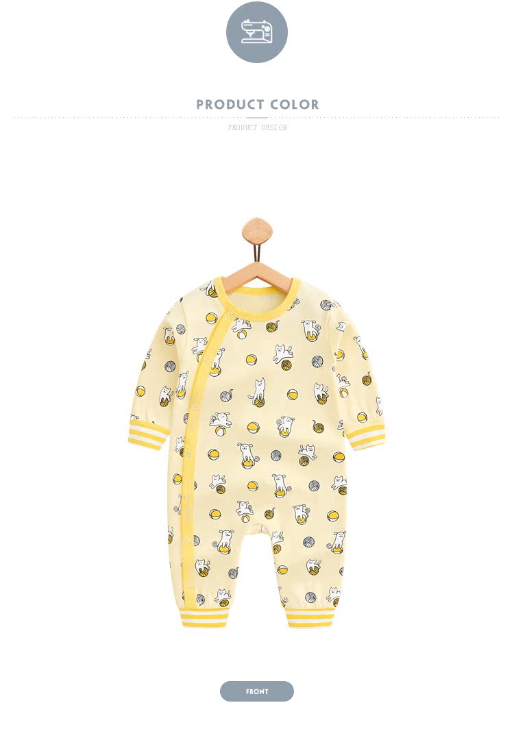 Quần áo cotton nam mùa xuân và mùa thu mẫu quần áo bò quần áo sơ sinh dài tay jumpsuit bé ra khỏi quần áo phụ nữ quần áo trẻ em xuất khẩu