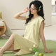 Ka Zhilian nightgown ແມ່ຍິງ summer ຊຸດນອນຝ້າຍບາງໆທີ່ມີຫນ້າເອິກ pad ຫນຶ່ງສິ້ນ vest vest dress ນັກຮຽນໃສ່ເຮືອນ