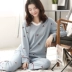 Card Love Pyjama Cotton mùa thu dài tay mùa xuân và mùa thu Hàn Quốc Tươi tươi Ngọt ngào Thời trang ngọt ngào Dịch vụ tại nhà - Cha mẹ và con