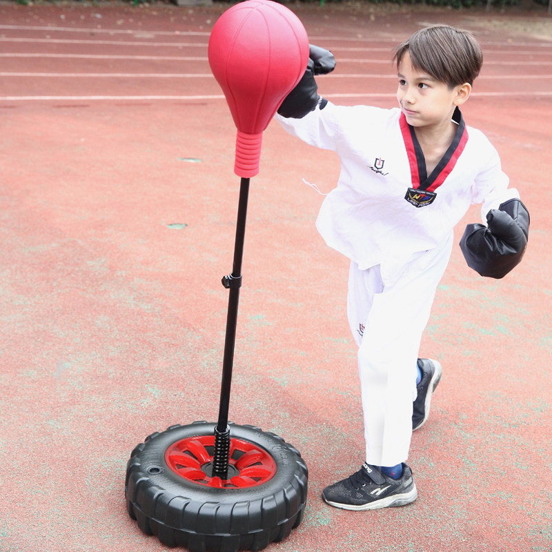 Children's boxing sandbag fitness gloves vertical children's equipment sandbag set vertical home training Sanda Indoor