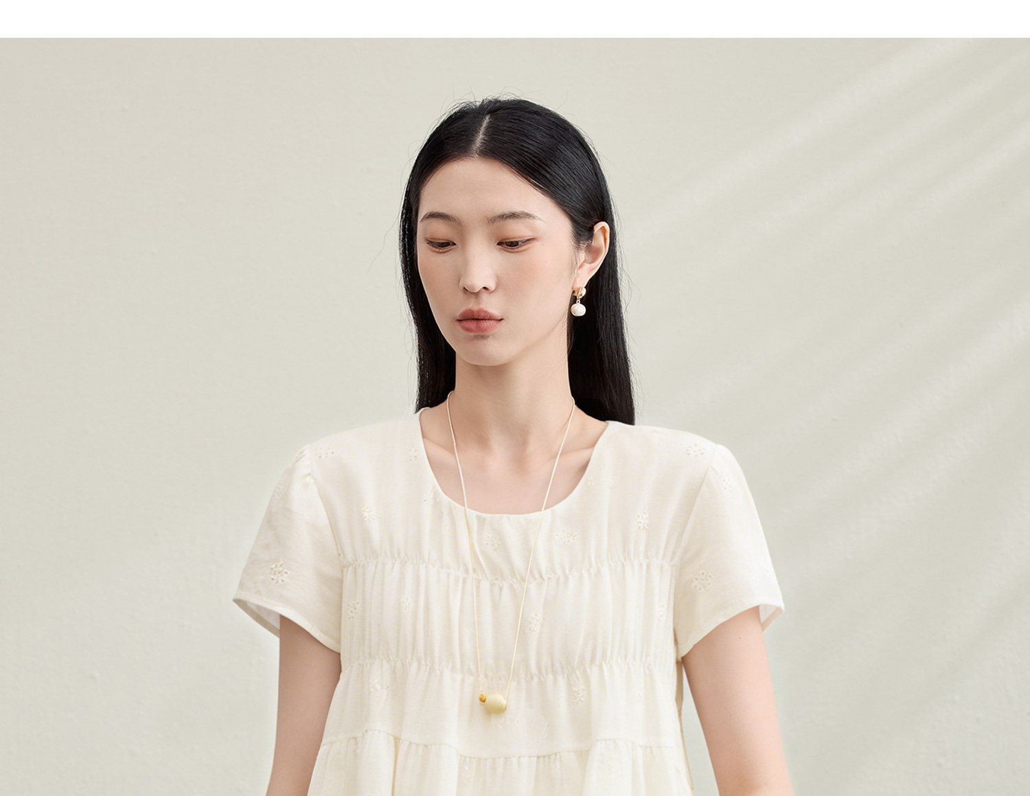 孕之优品孕妇娃娃衫夏季时尚镂空刺绣遮肚气质上衣a字版孕妇短袖 — 6