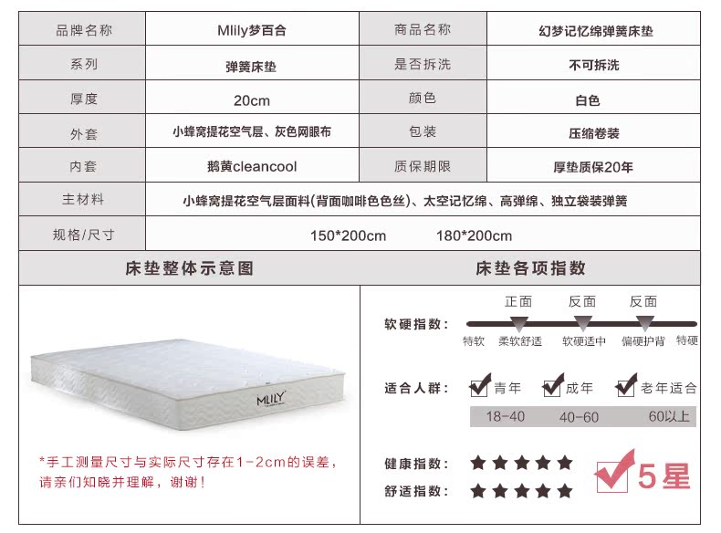 幻梦记忆棉弹簧床垫_09