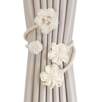 New curtain ties creative pearl flower straps buckle clips cute storage fixed decorative straps one pair