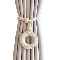 Cream style curtain buckle straps a pair of creative cotton rings gathering straps adjustable gauze curtain tie storage ropes