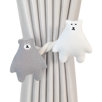 Cute cartoon curtain straps simple doll decorative lace binding rope bendable childrens room gauze curtain storage buckle