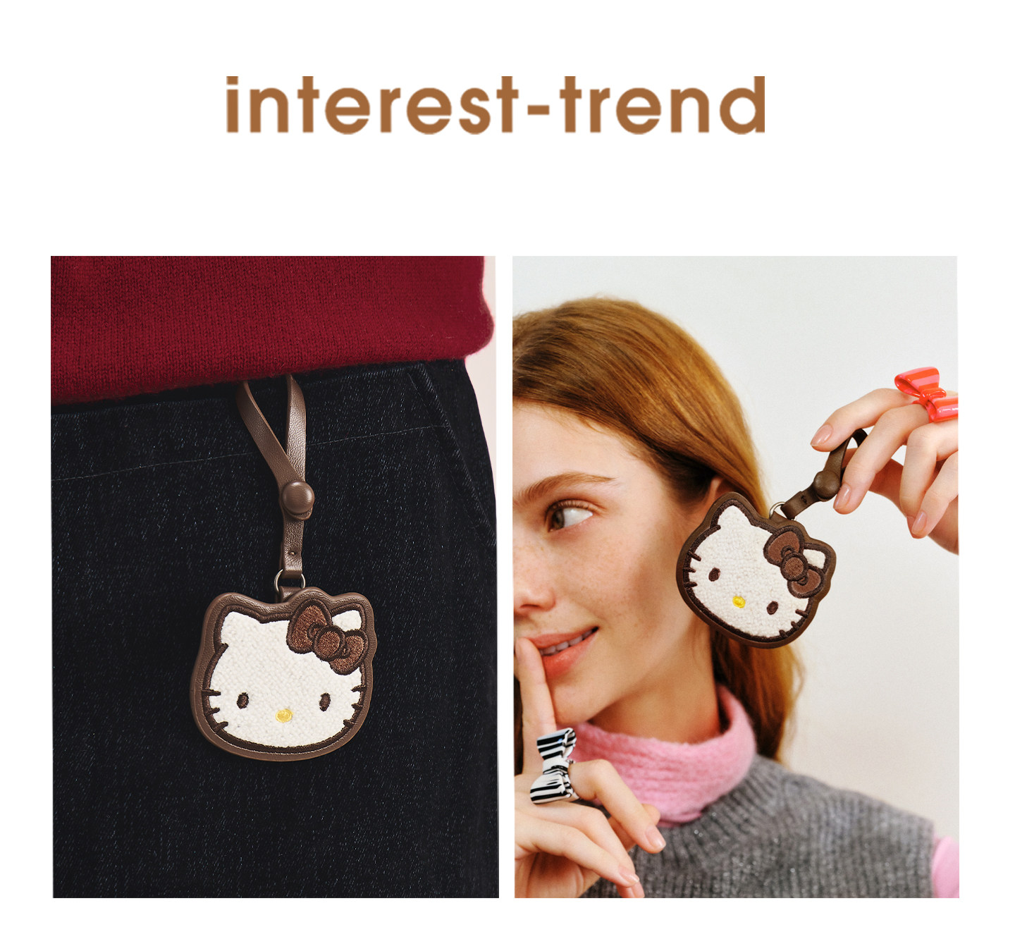 TOUTOU Hello Kitty Drawstring Bucket Bag