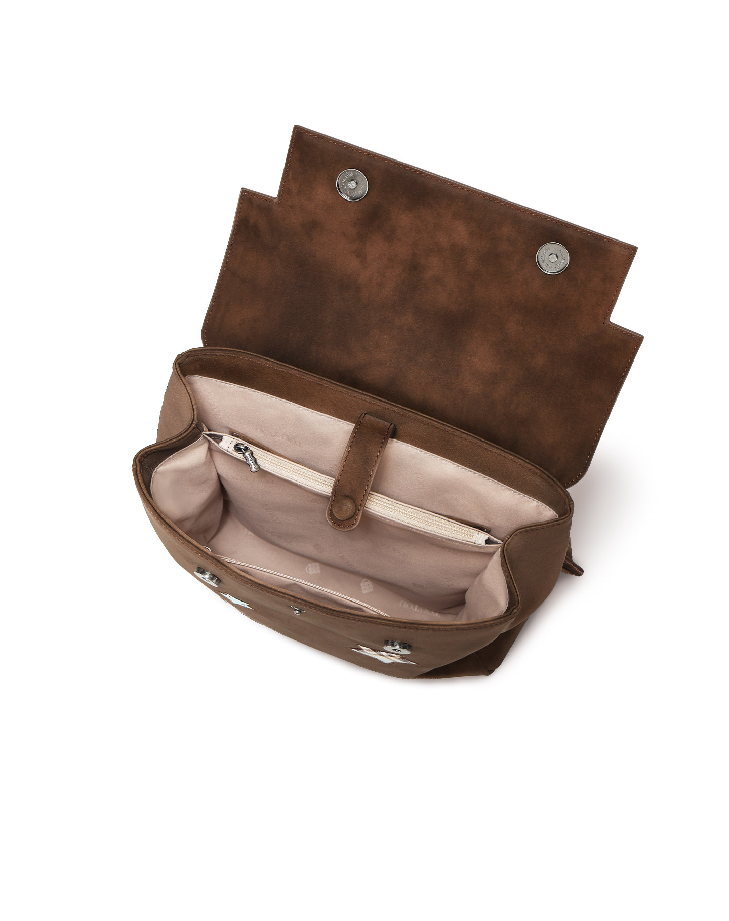 TOUTOU Chocolate Brown Star Shape Magnetic Snap Backpack