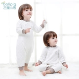 Детская демисезонная удерживающая тепло пижама для новорожденных, боди, пуховик, осенний сезон, увеличенная толщина