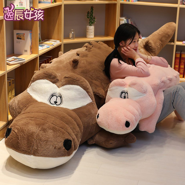 Crocodile plush toy, oversized doll, cute doll sleep pillow, long pillow, giant doll bed for girls