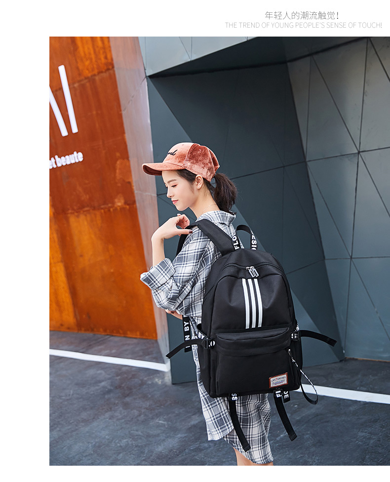 Túi nam phiên bản Hàn Quốc Harajuku ulzzang cơ sở học sinh trung học cơ sở thời trang vai nữ ins gió đen ba lô - Ba lô balo bé gái