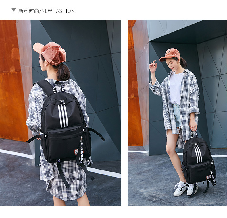 Túi nam phiên bản Hàn Quốc Harajuku ulzzang cơ sở học sinh trung học cơ sở thời trang vai nữ ins gió đen ba lô - Ba lô balo bé gái