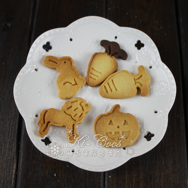 Phim hoạt hình Giáng sinh Cookie Khuôn mùa xuân Ép phim hoạt hình 3D Bánh quy đa dạng - Tự làm khuôn nướng khuôn bánh