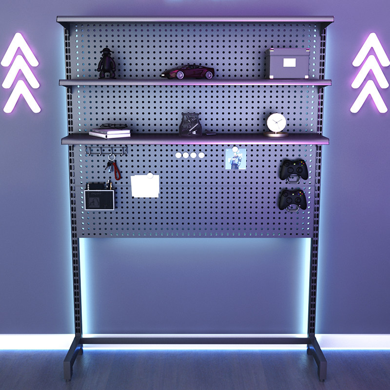 Hole-Hole Plate Standing Ground Floor Shelve Electric Racing Desk Metal Containing Wall Free of perforated bookshelves