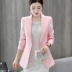Màu sắc 黛 妃 2018 thu đông 2018 phiên bản mới của Hàn Quốc có kích thước lớn là bộ đồ nữ mỏng phù hợp với phong cách tự nhiên hoang dã rắn nhỏ phù hợp với màu nhỏ măng tô nữ Business Suit