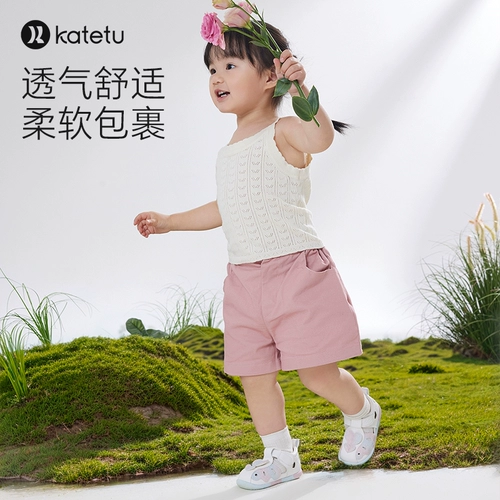 Детские сандалии, обувь, летние туфли для принцессы, нескользящий детский степпер для раннего возраста, мягкая подошва